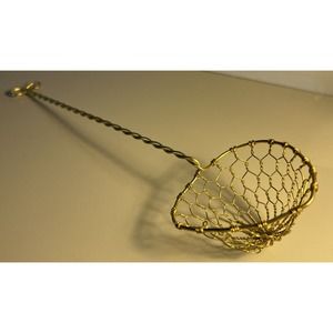 Trudeau Maison 8.5" Brass Fondue Strainer / Egg White Separator